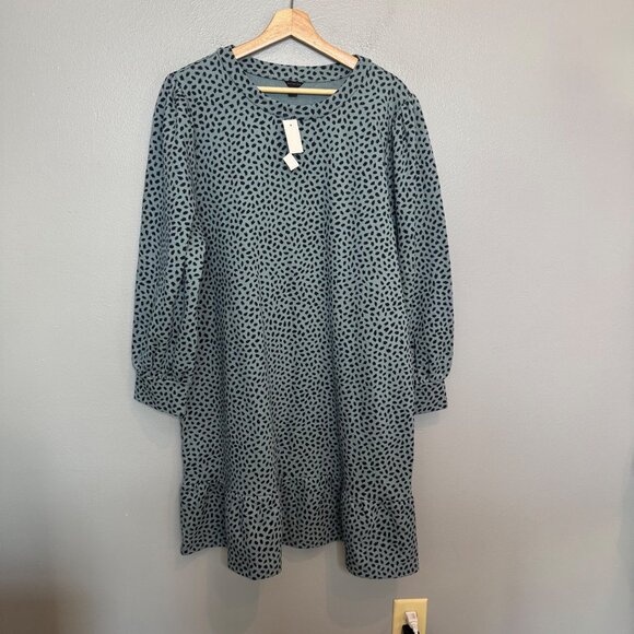 ANN TAYLOR ruffle hem sweatshirt dress size XXL - Picture 1 of 6